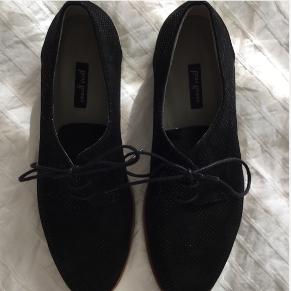 Paul Green Finley Oxfords in a shimmer black - Picture 4 of 8